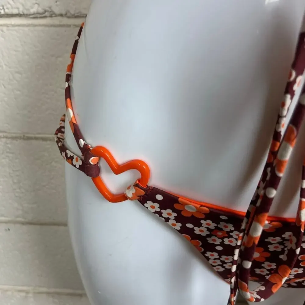 Frankie’s Bikinis Tatum Floral Triangle Bikini size S